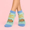 Skarpetki damskie krótkie Capybara - niebieskie