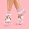 Skarpetki damskie krótkie Kotek Meowing - różowe